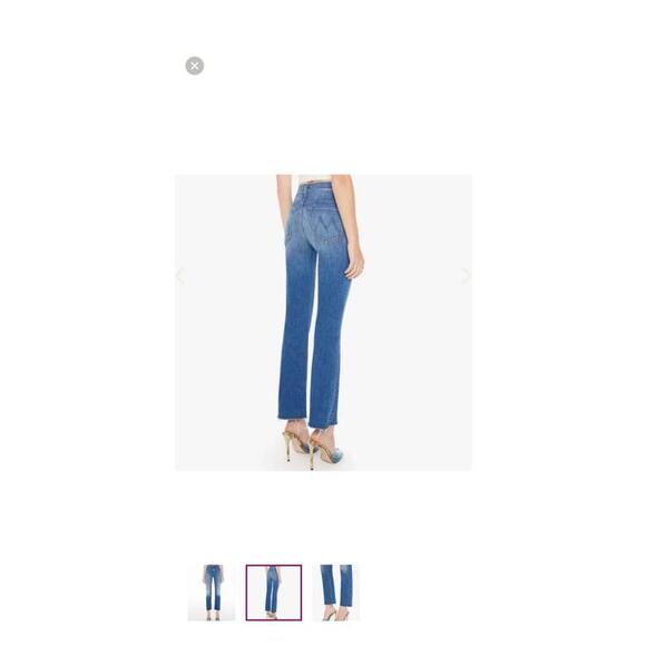 NWT MOTHER Insider Flood Jeans in We Got the Beat Straight Leg Mid Size 27 - Picture 3 of 7